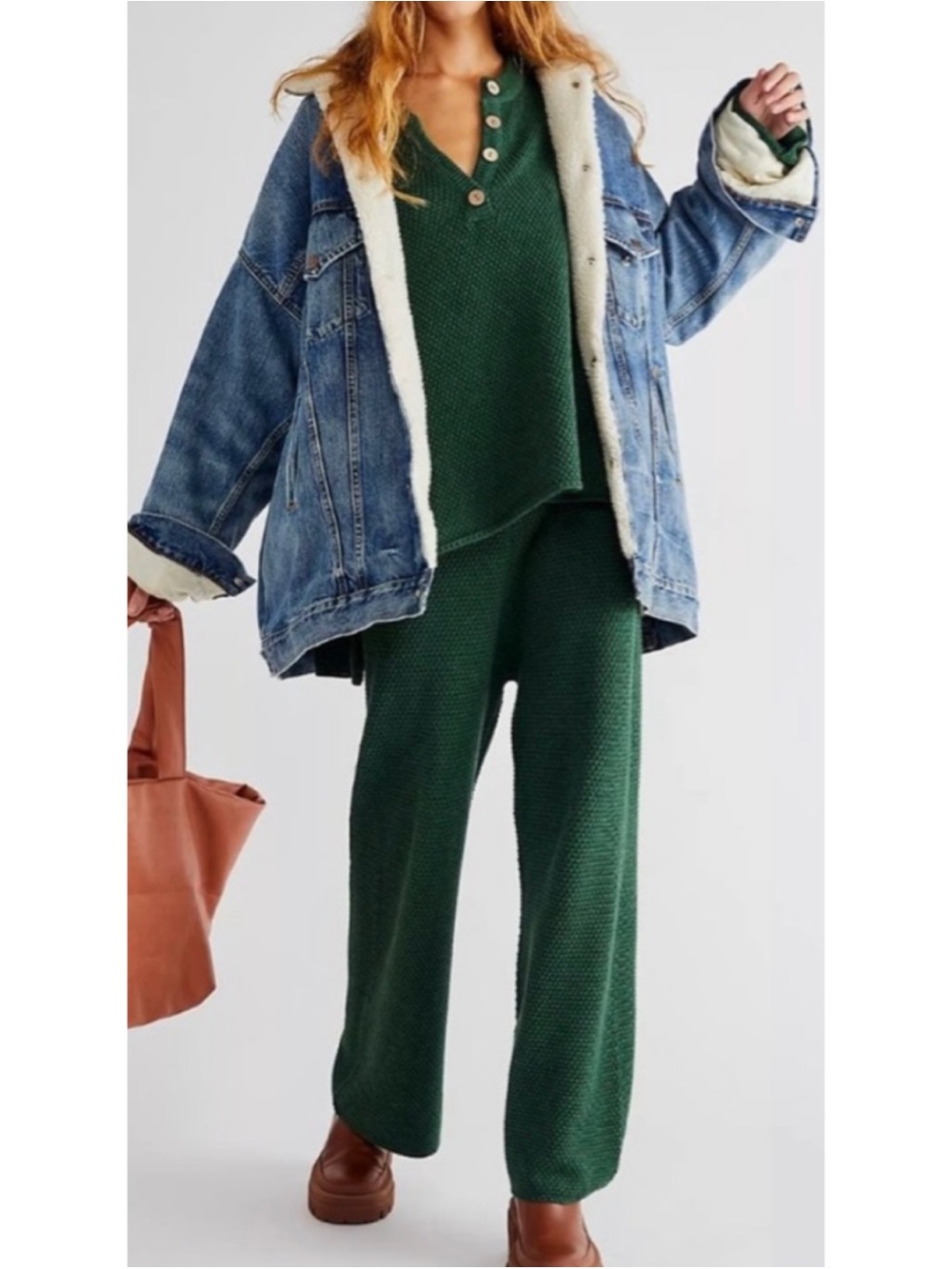 FP Beach Hailee Sweater Knit Wide Leg Cropped Pants - Picture 2 of 13